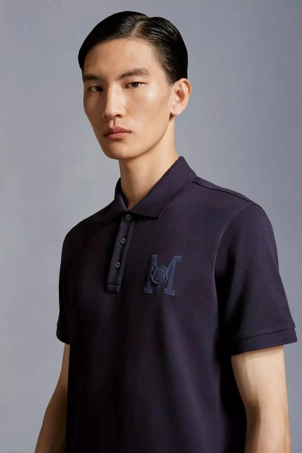 MONCLER  |Embroidered Monogram Polo Shirt