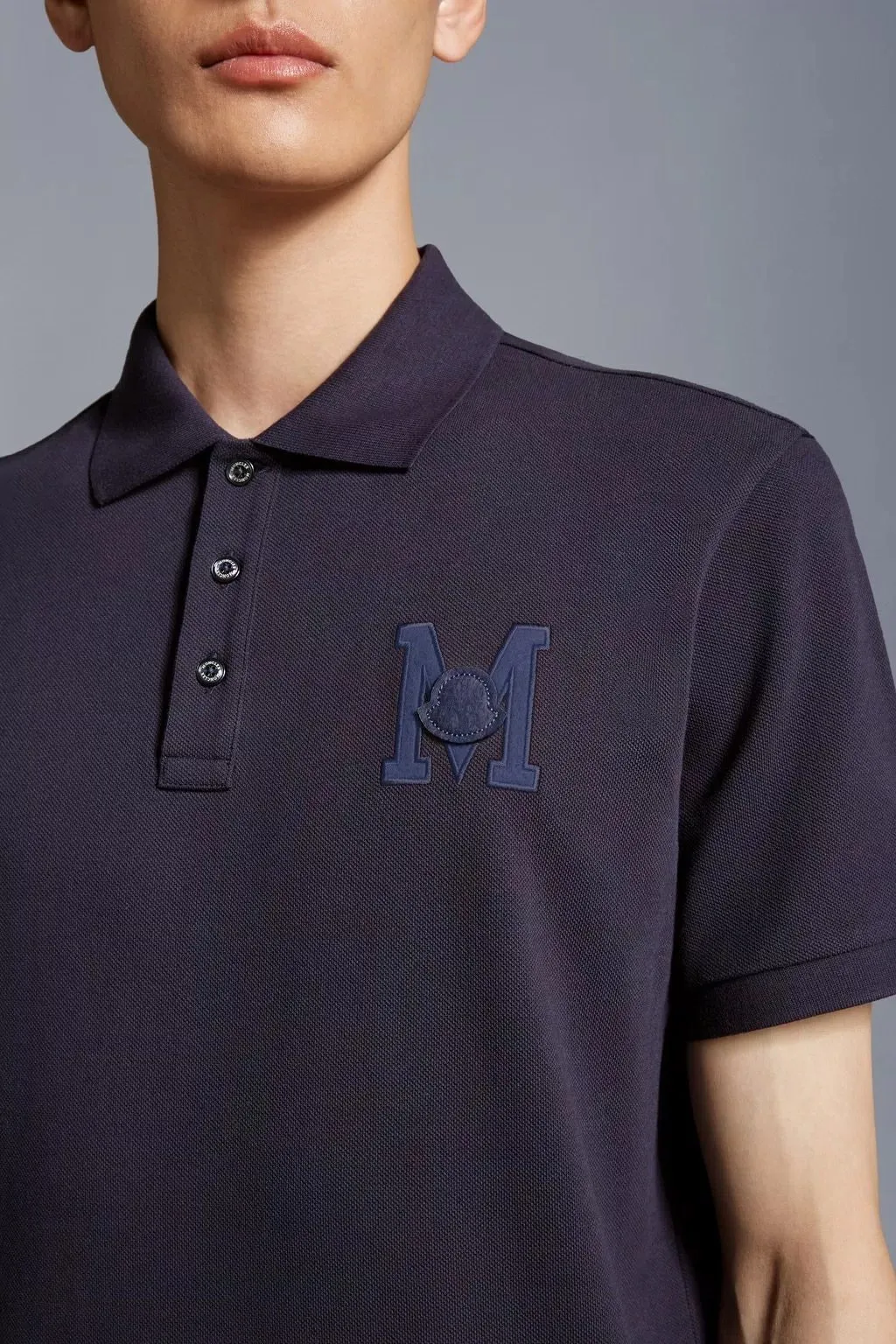 MONCLER  |Embroidered Monogram Polo Shirt