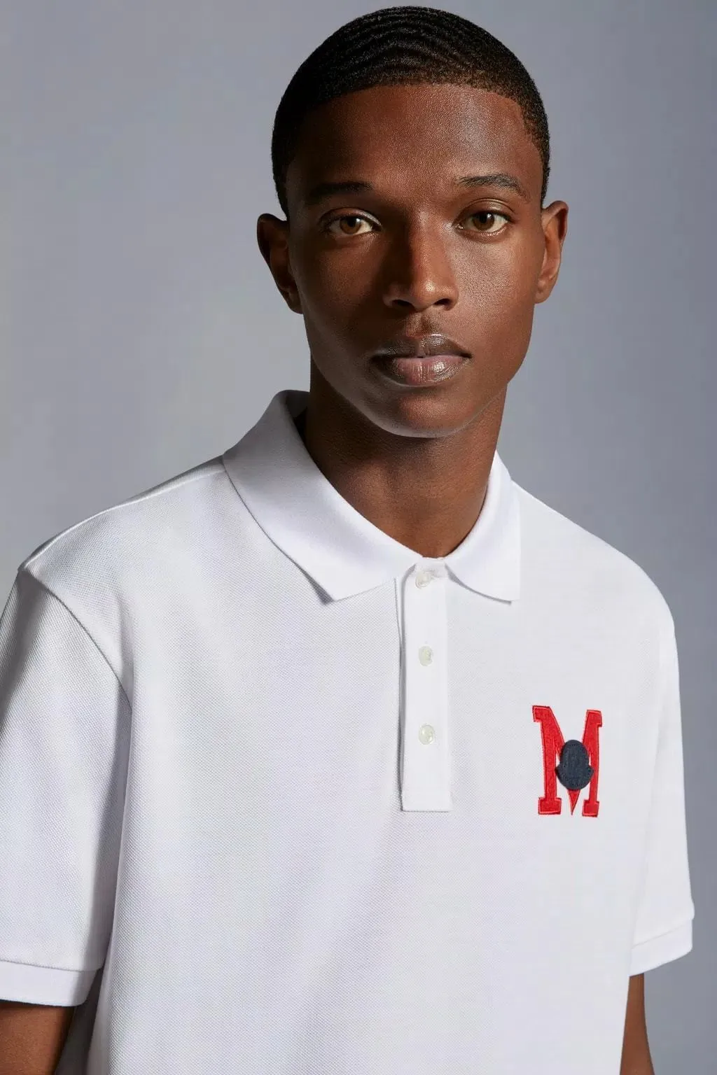 MONCLER  |Embroidered Monogram Polo Shirt