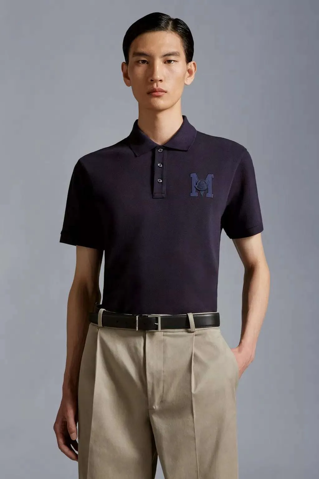 MONCLER  |Embroidered Monogram Polo Shirt