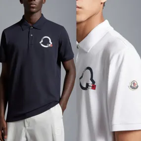 MONCLER  |Logo Outline Polo Shirt