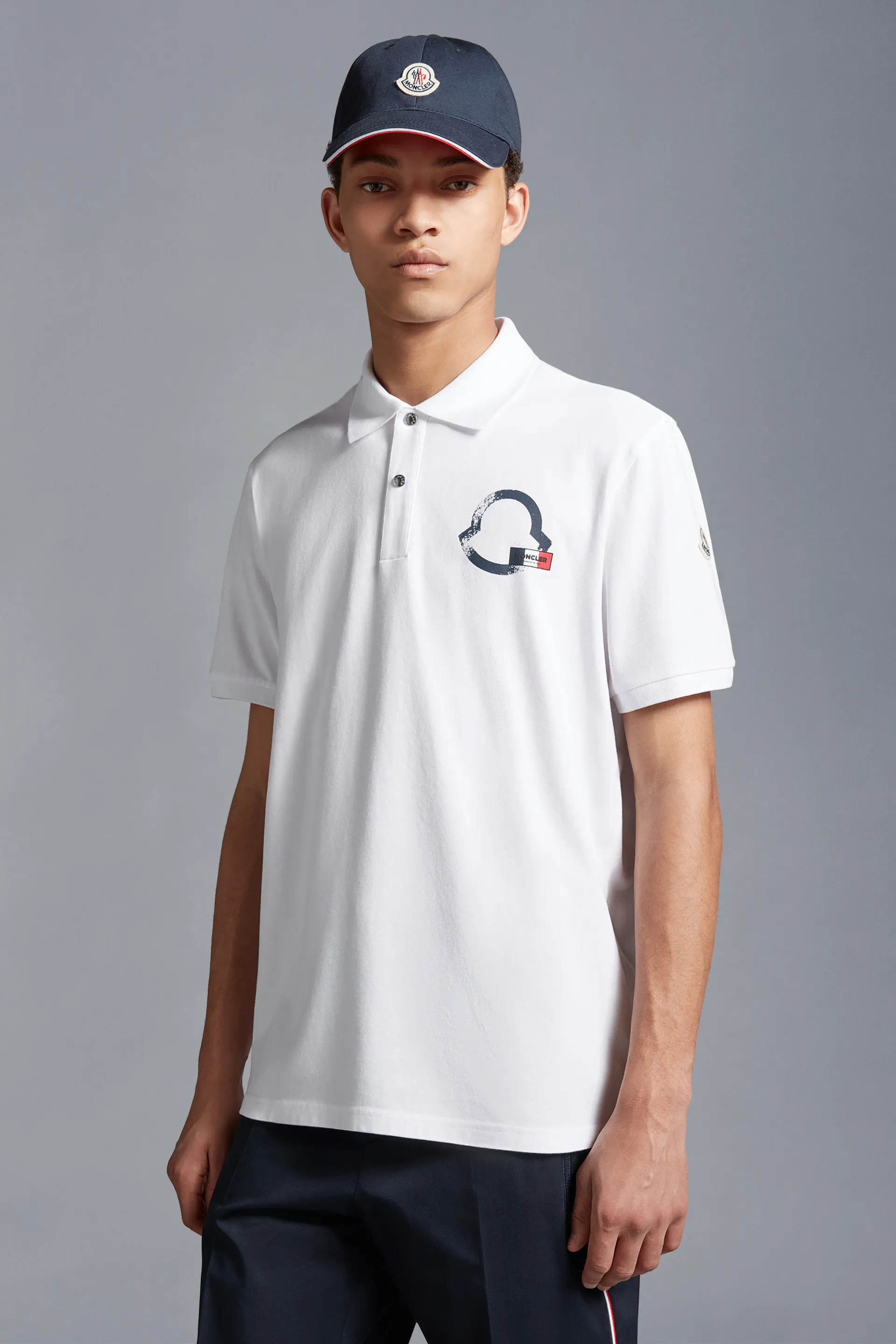 MONCLER  |Logo Outline Polo Shirt