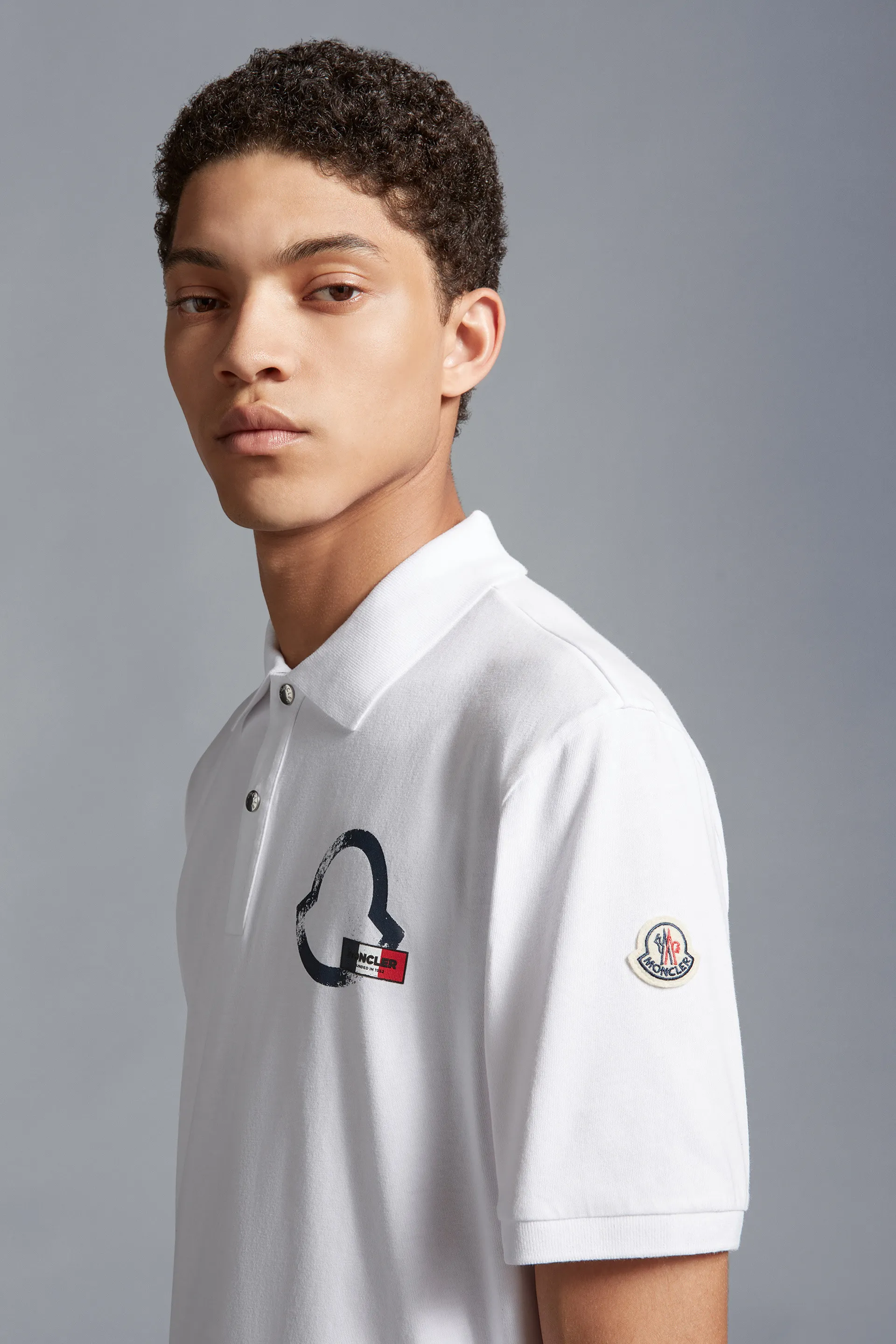 MONCLER  |Logo Outline Polo Shirt