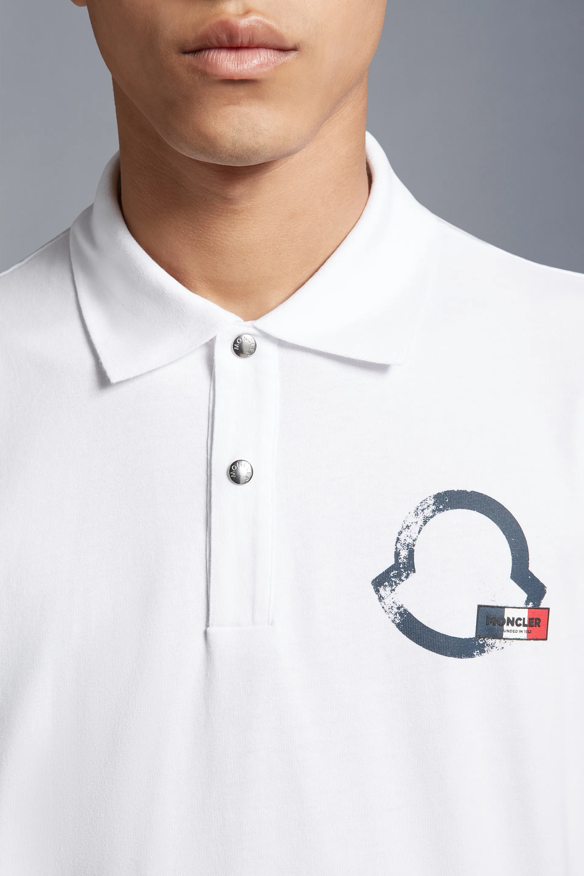 MONCLER  |Logo Outline Polo Shirt