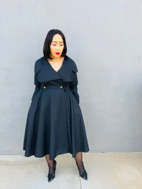 Motshepeng black coat dress