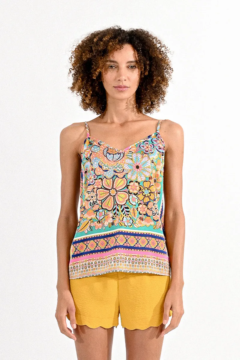 Multi Colored Cami Strap Top