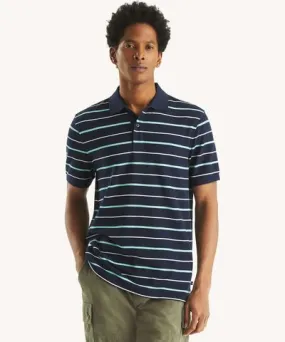 Nautica Mens Classic Fit Striped Deck Polo