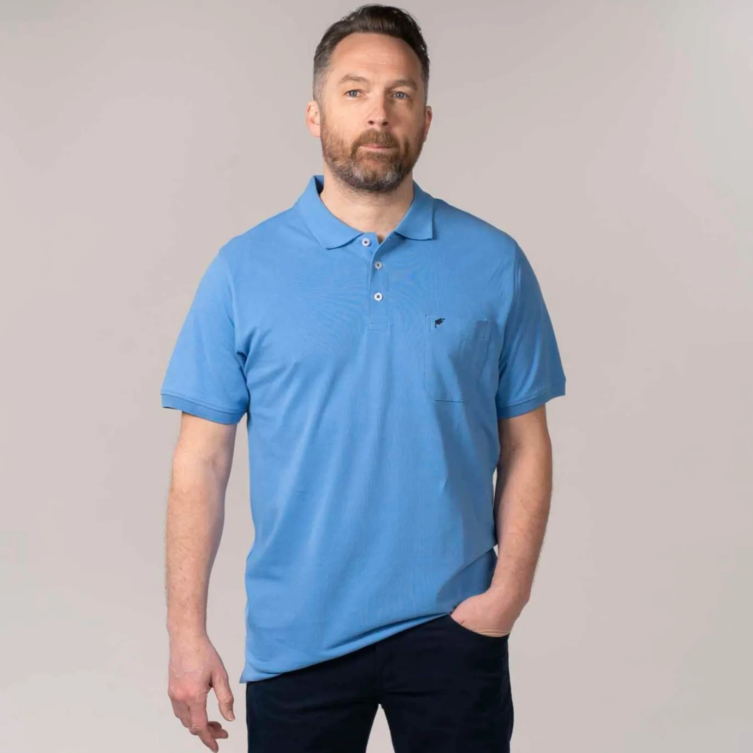 Niels Short-sleeve Polo - Marina Sky