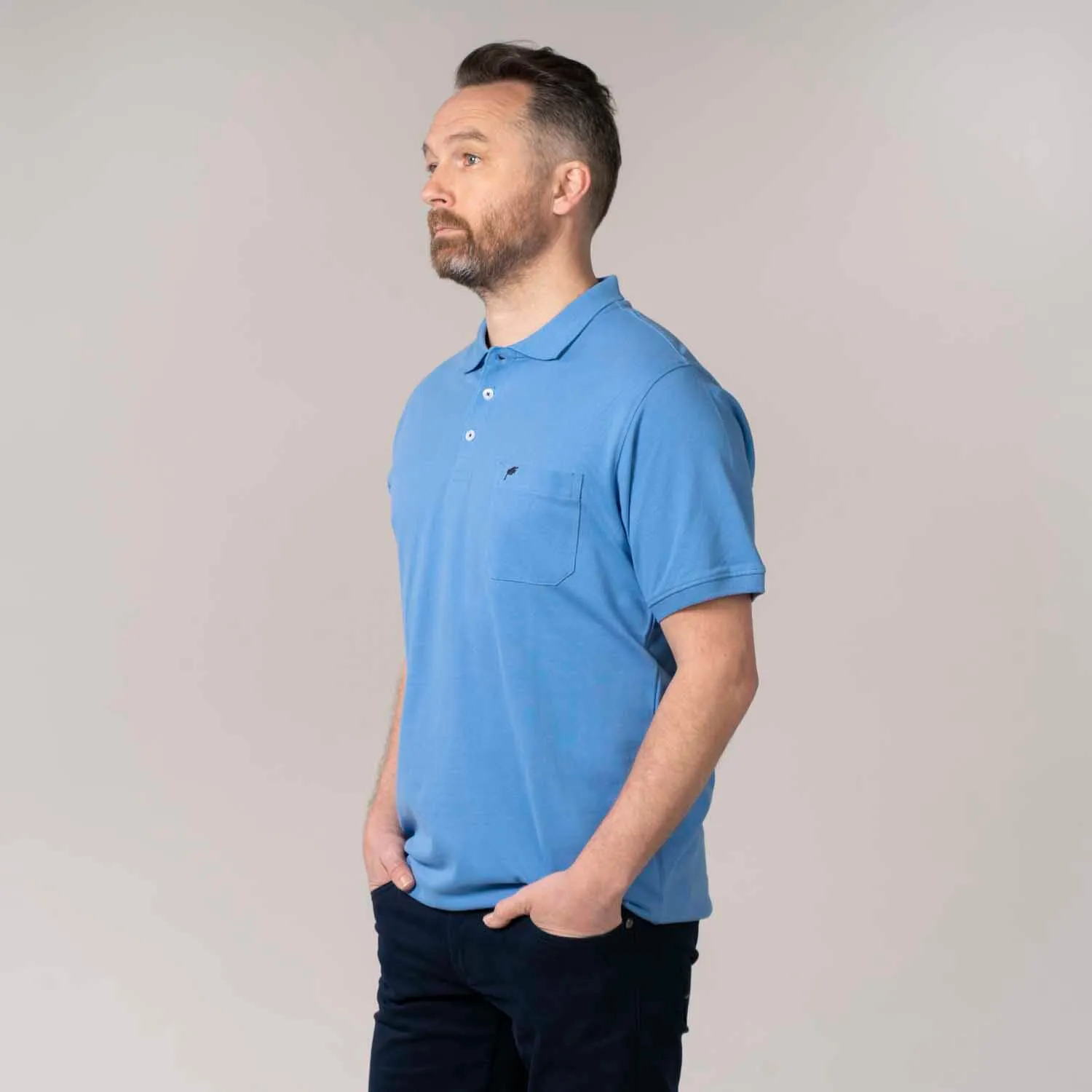 Niels Short-sleeve Polo - Marina Sky