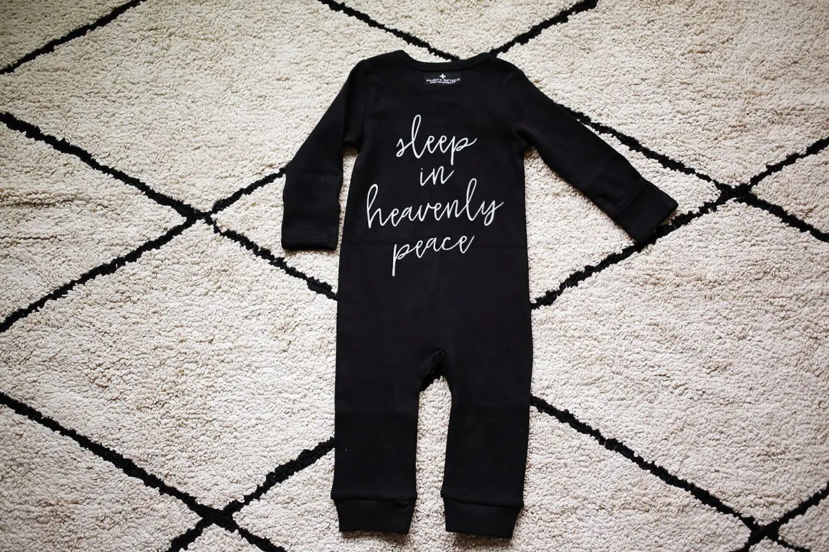 Organic Button Coverall -  SLEEP IN HEAVENLY PEACE