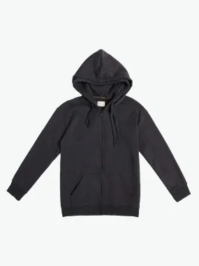 Organic Cotton Double Hooded Zip Up Charcoal Grey