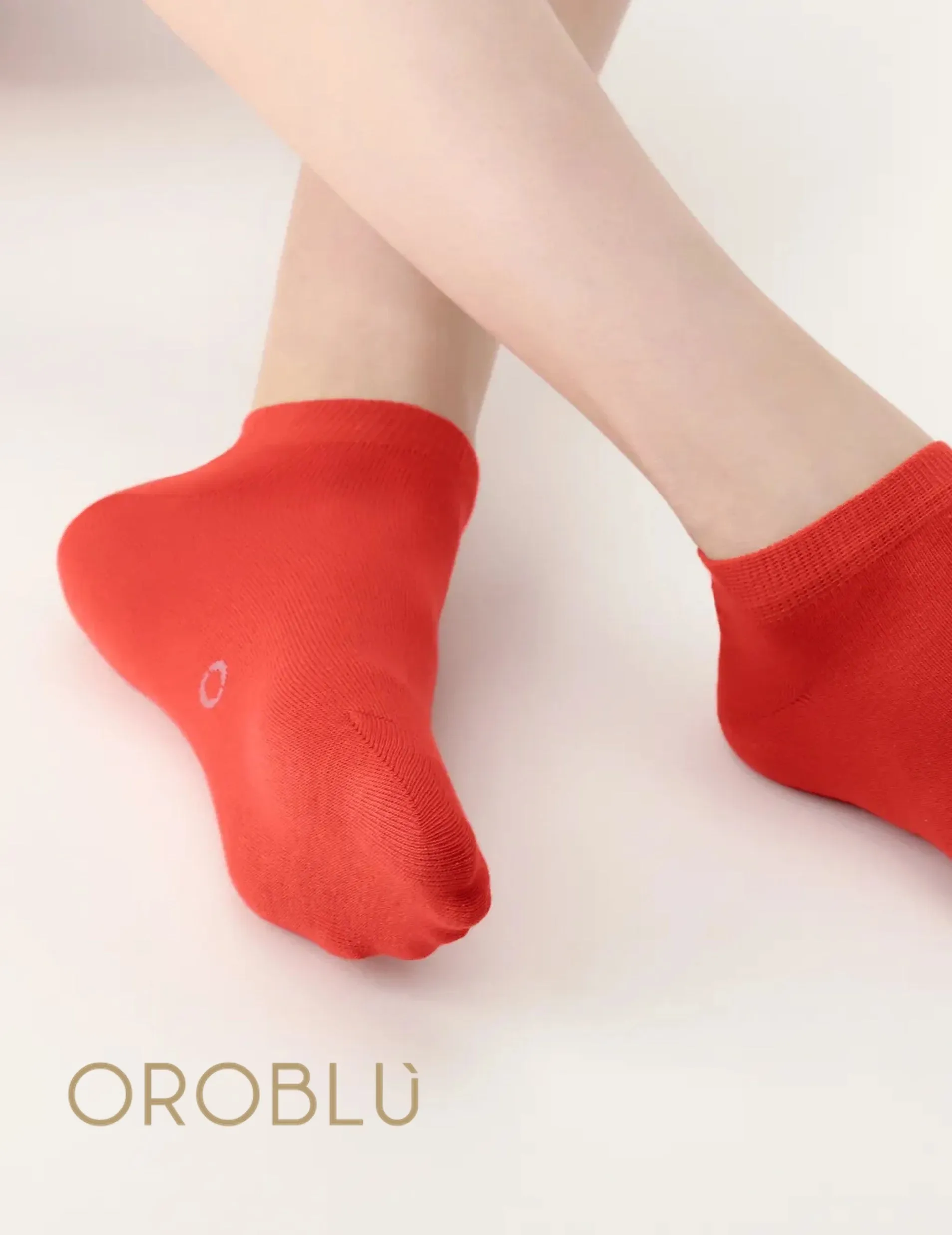 Oroblu Bio Cotton Sneaker Socks Orange VOBC67425