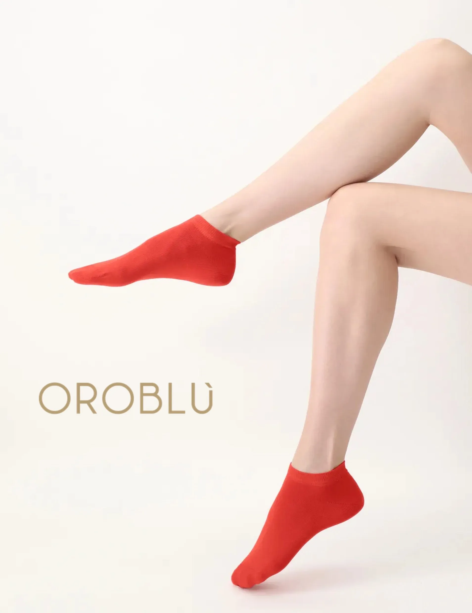 Oroblu Bio Cotton Sneaker Socks Orange VOBC67425