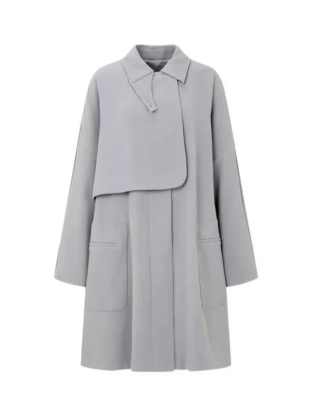 Overseas Station Season Big Chance 8 18 Women s Flap Detail Collar Coat Gray 271730