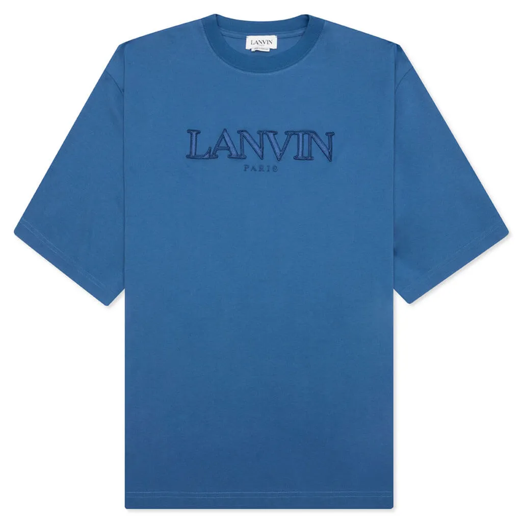 Oversized Lanvin Paris Tee - Neptune Blue