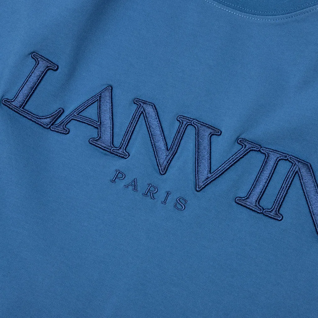 Oversized Lanvin Paris Tee - Neptune Blue