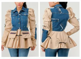 Peplum Not Like You Denim Jacket | 2 COLORS