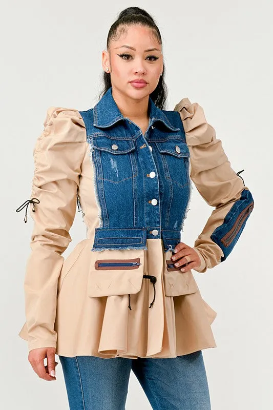 Peplum Not Like You Denim Jacket | 2 COLORS