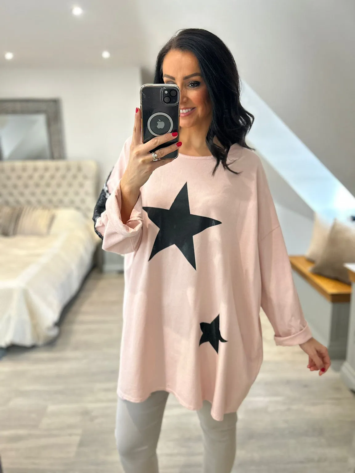 Pink Multi Star Top Sally