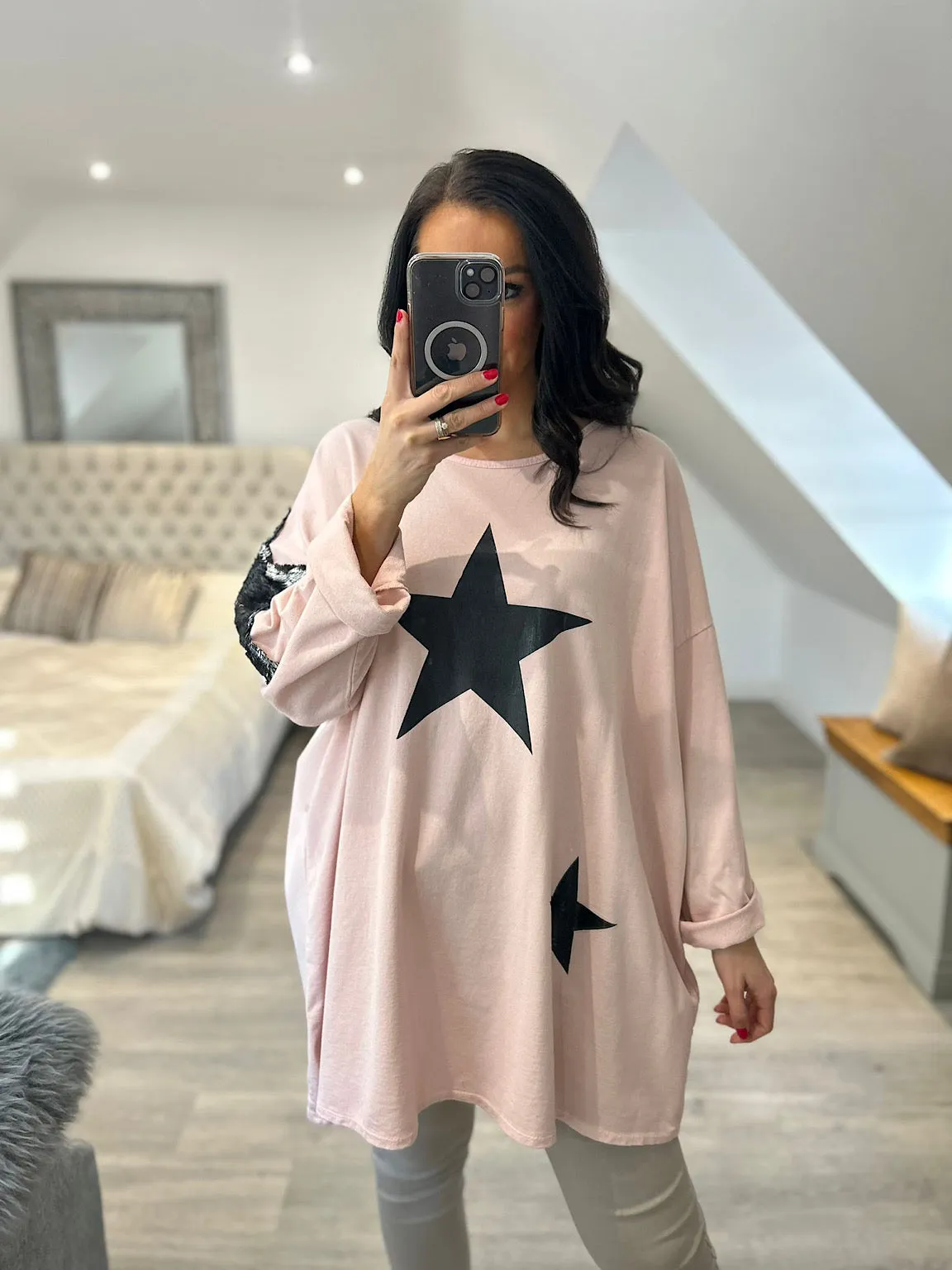 Pink Multi Star Top Sally