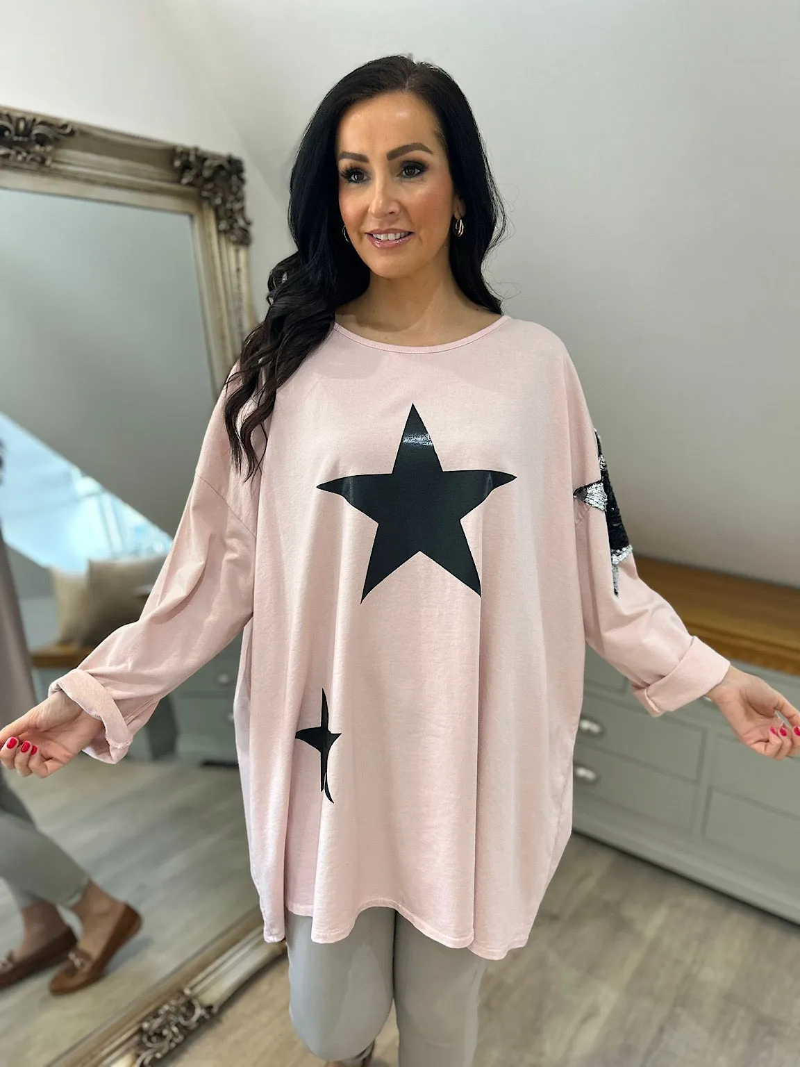 Pink Multi Star Top Sally