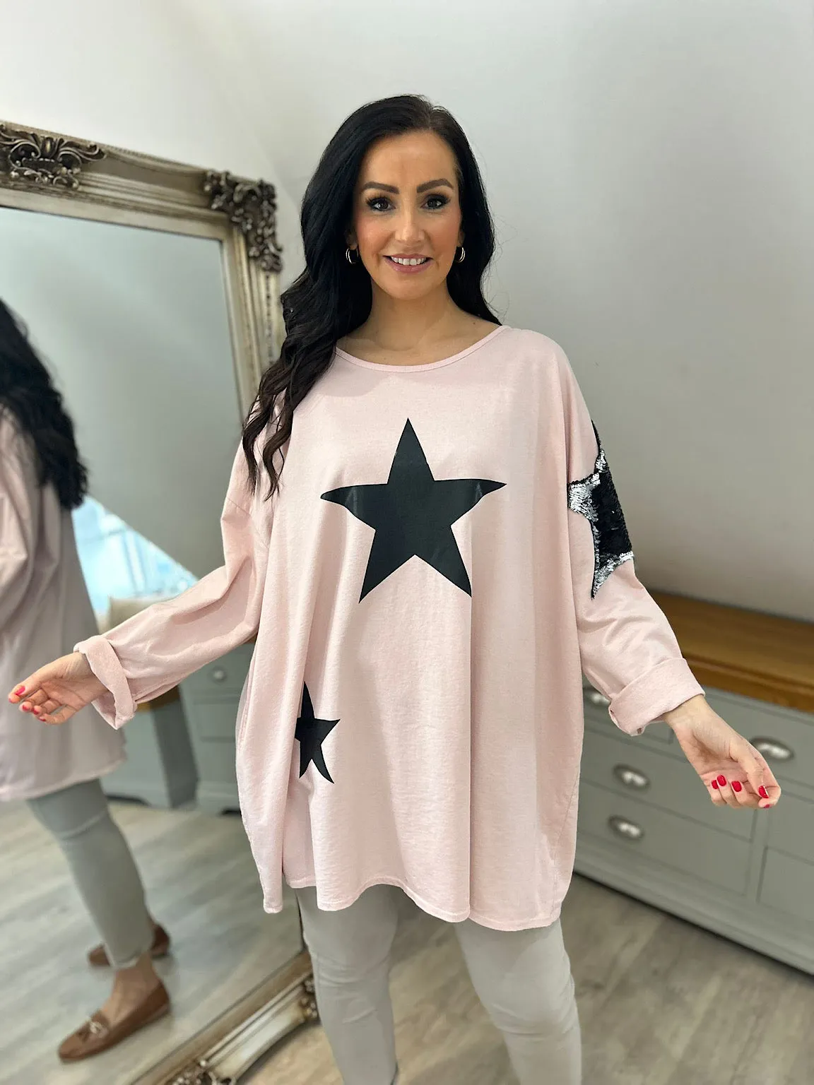 Pink Multi Star Top Sally