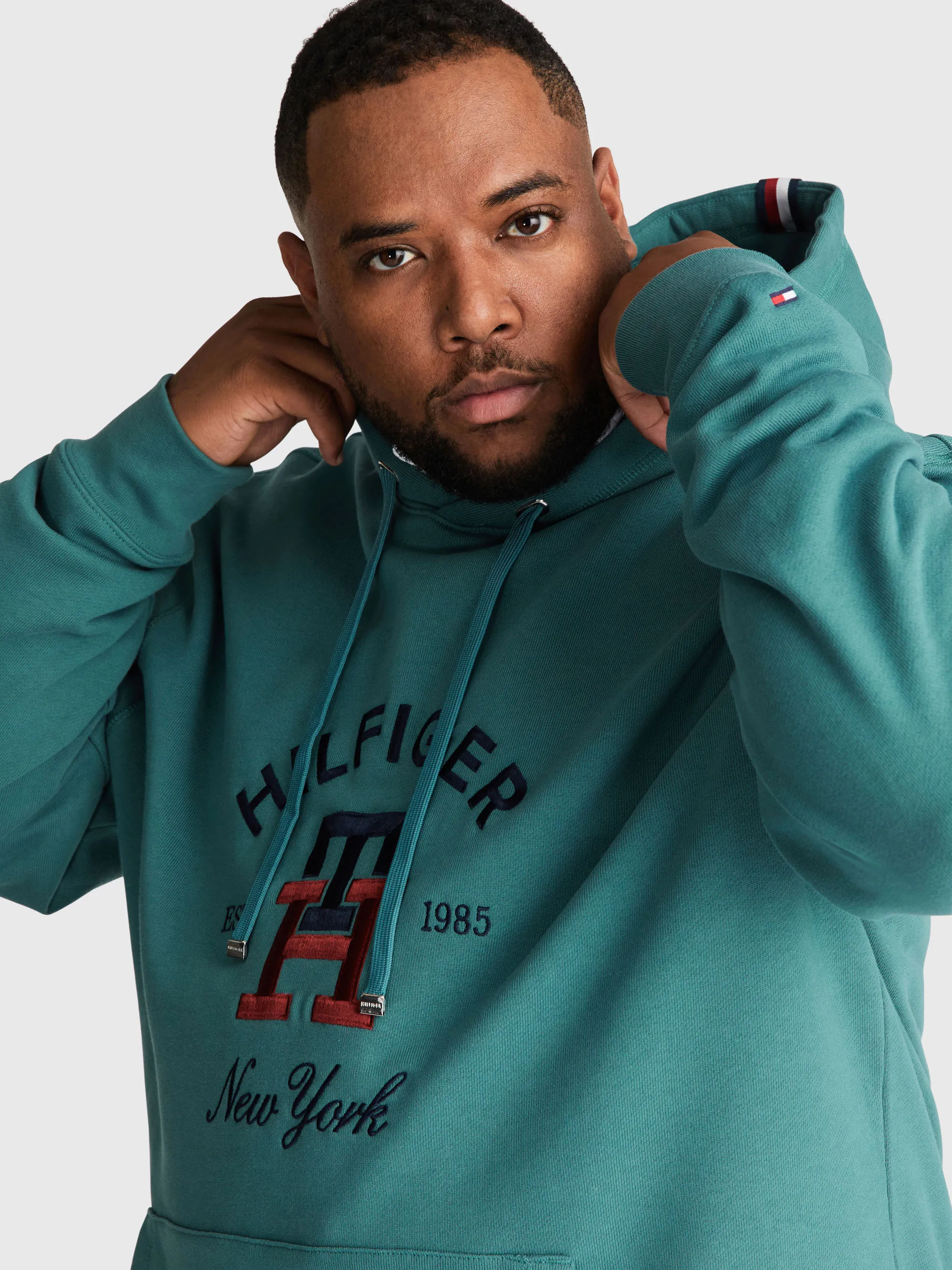 Plus TH Monogram Embroidery Hoodie | Sweatshirts & Hoodies | Tommy Hilfiger