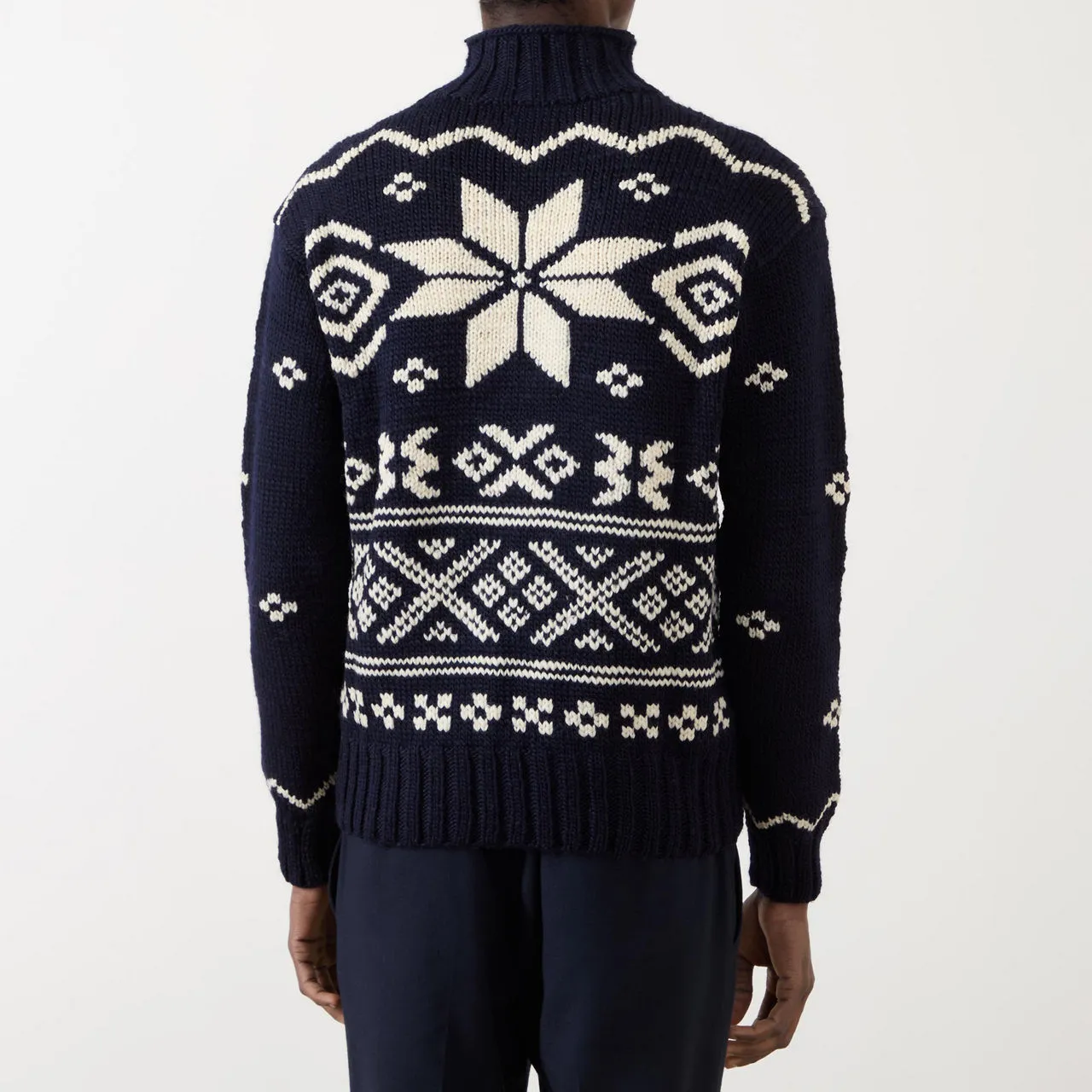 POLO RALPH LAUREN Snowflake Wool Sweater - Navy