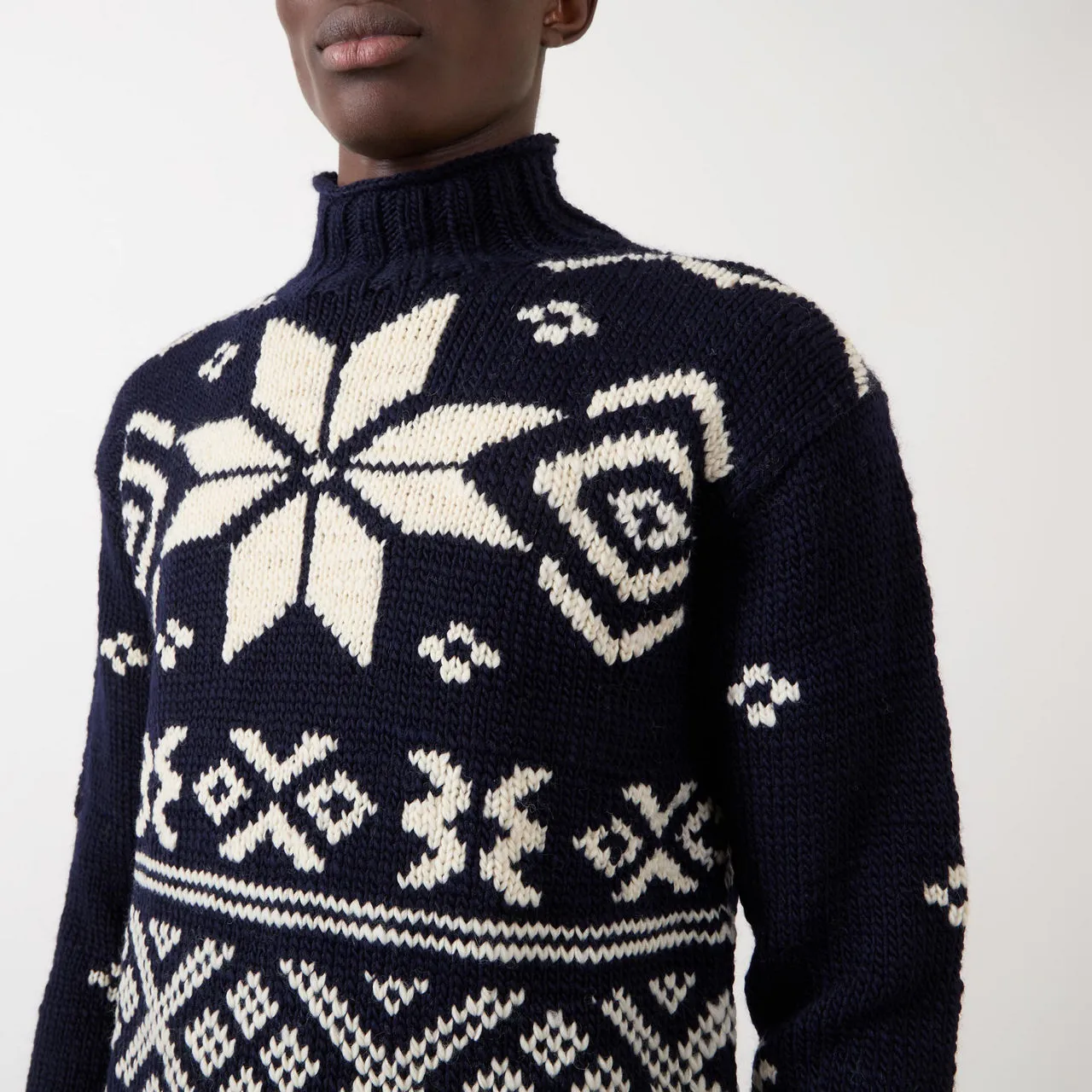 POLO RALPH LAUREN Snowflake Wool Sweater - Navy