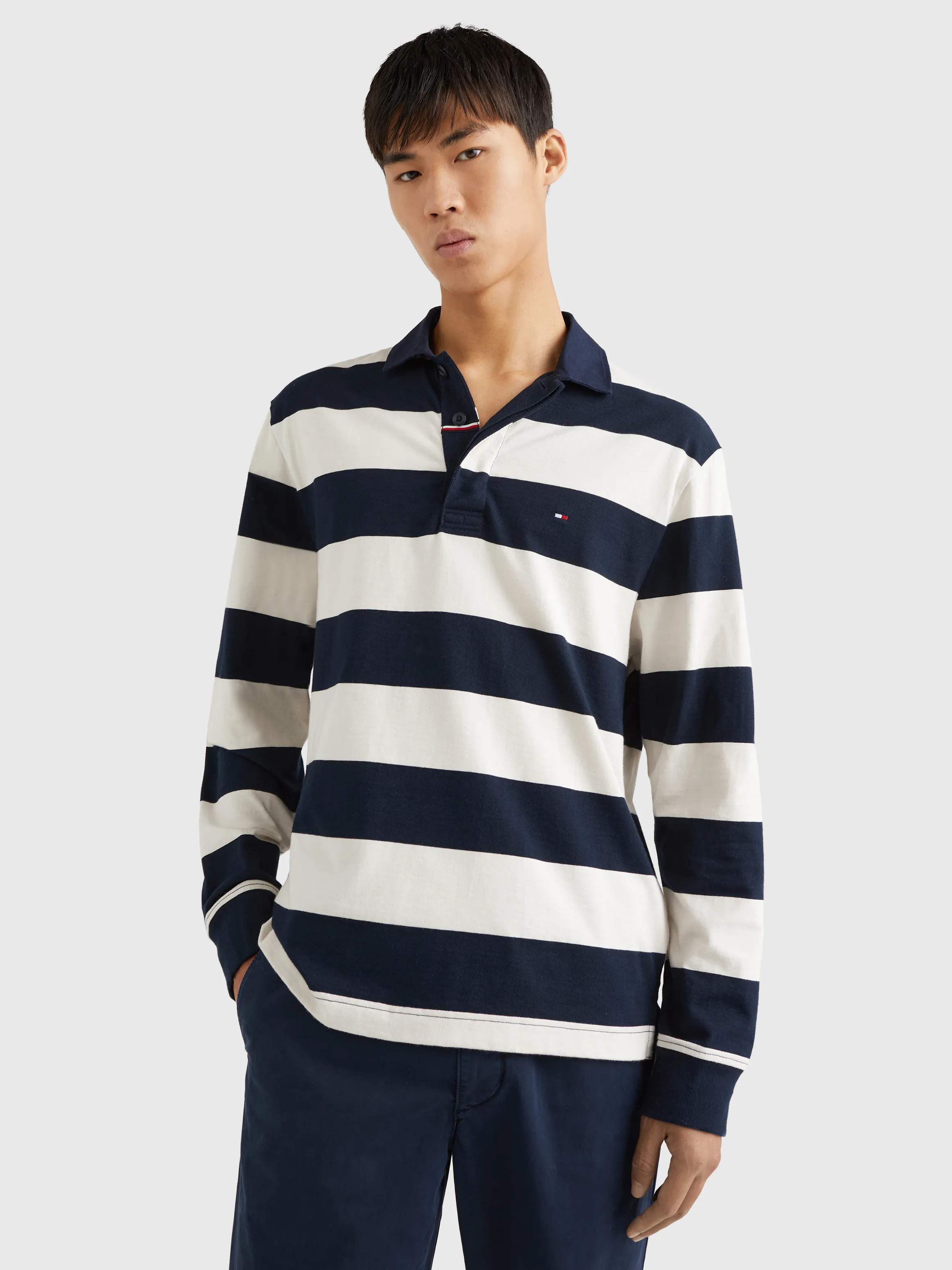 Prep Stripe Casual Fit Rugby Shirt | Sweatshirts & Hoodies | Tommy Hilfiger