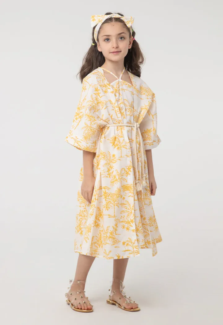 Printed Trees Shrug And Dress Sets