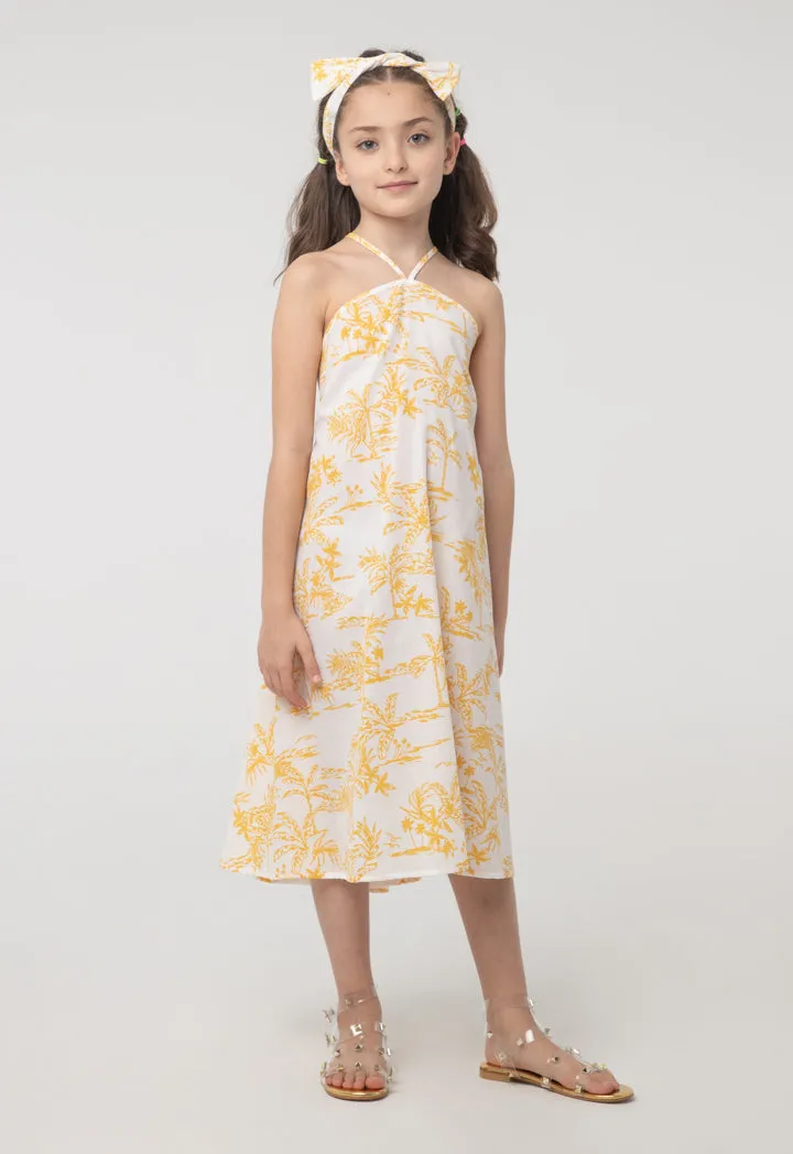 Printed Trees Shrug And Dress Sets