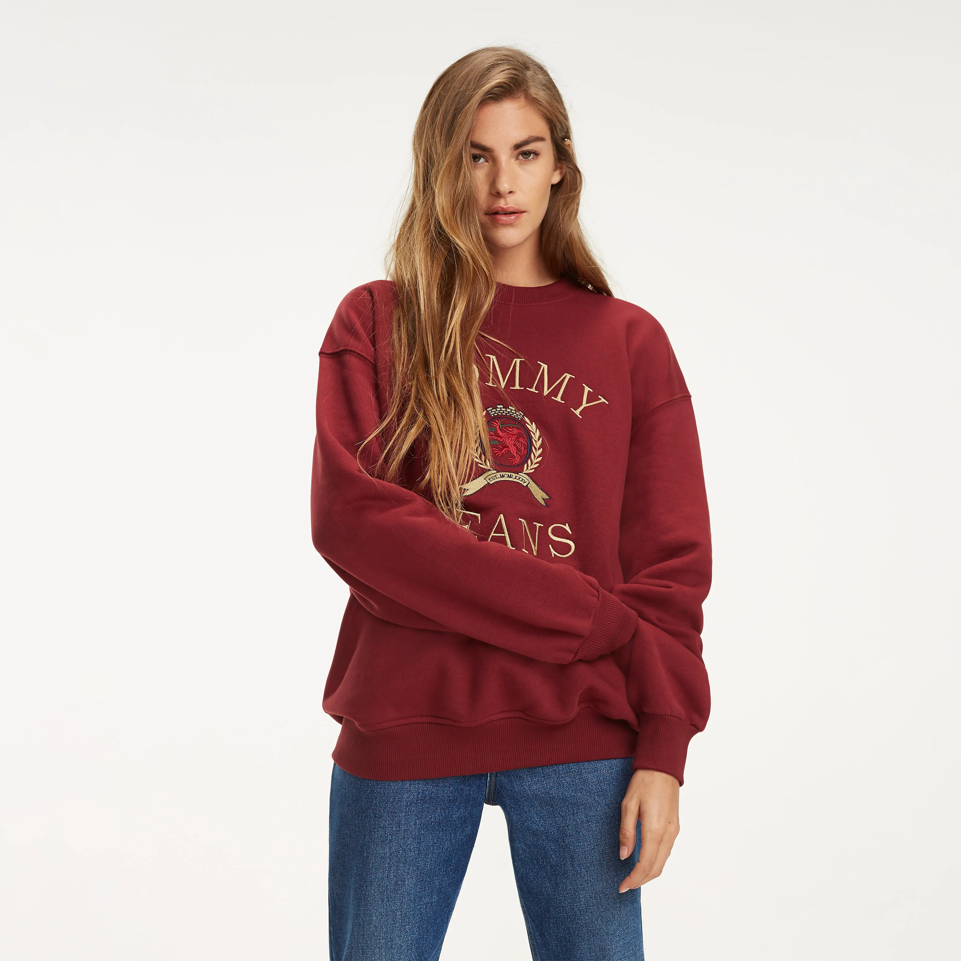 Red Crest Crew Neck Sweatshirt | Sweatshirts & Hoodies | Tommy Hilfiger