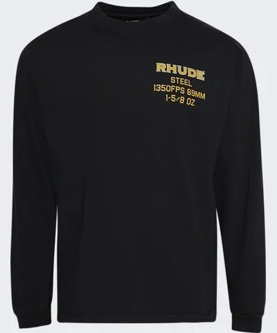 Rhude Steel Long Sleeve Tee Vintage Black