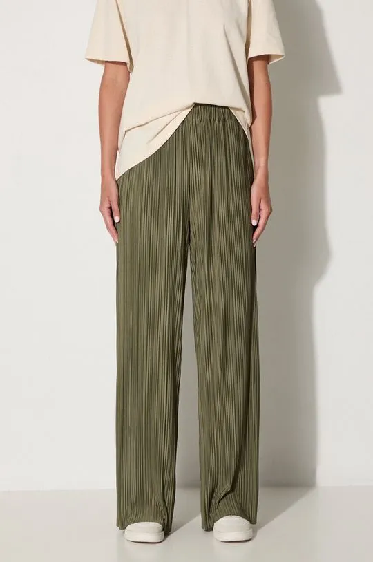 Samsoe Samsoe trousers women's green color