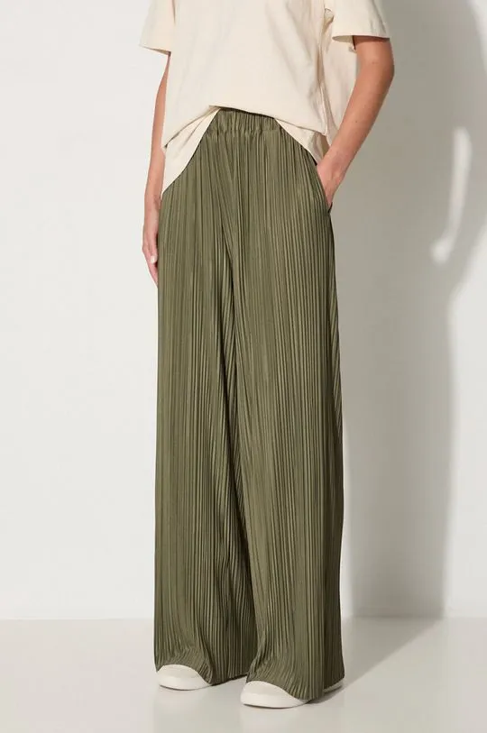 Samsoe Samsoe trousers women's green color