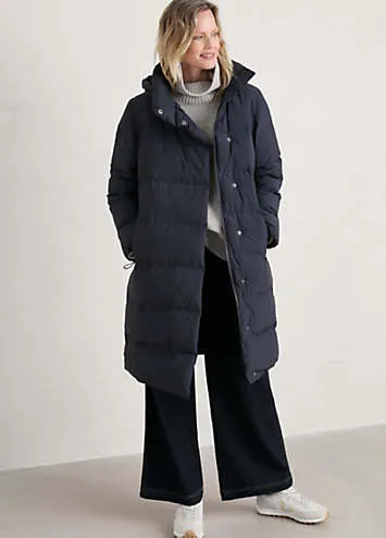 Seasalt Cornwall Navy Holywell Bay Coat | Grattan