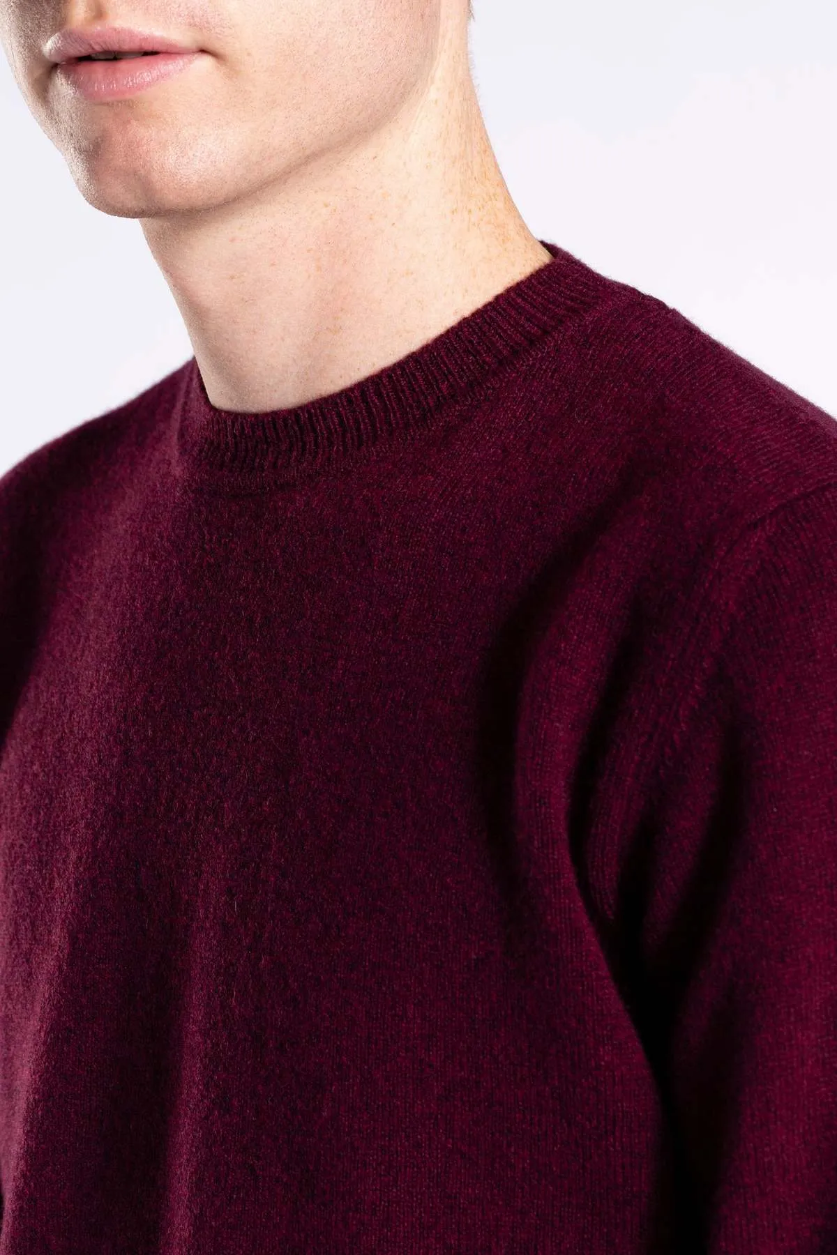 Sigfred Lambswool sweater - BURGUNDY