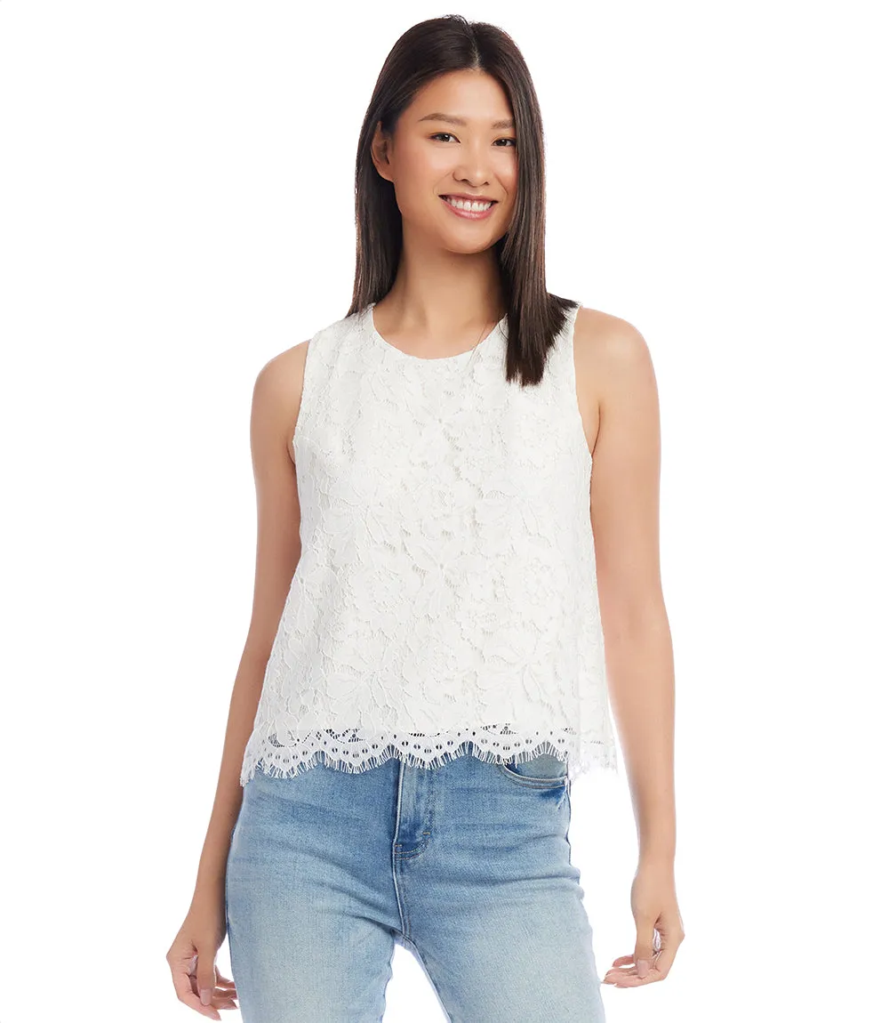 Sleeveless Lace Top