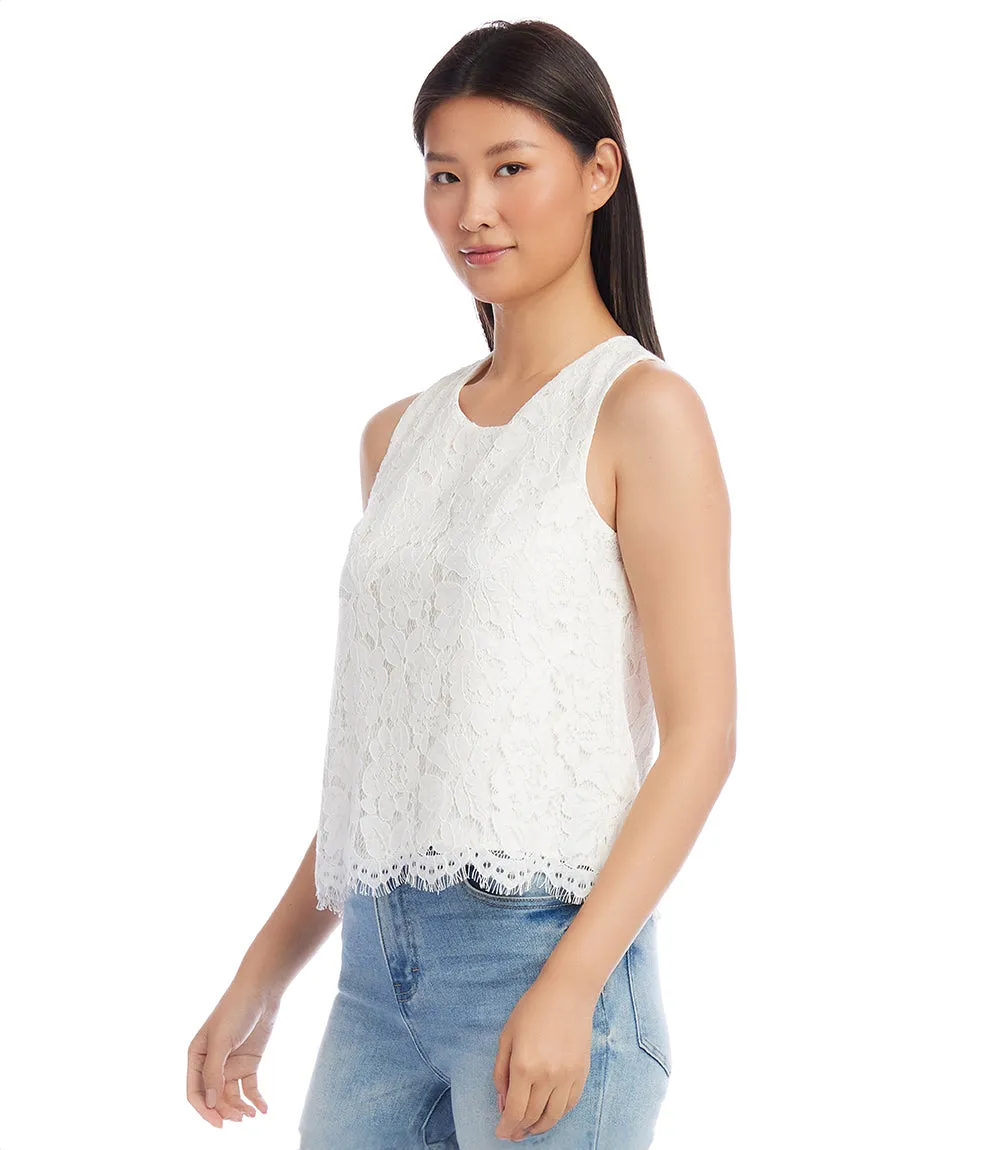 Sleeveless Lace Top