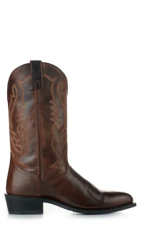 Smoky Mountain Men's Waxy Brown R-Toe Cowboy Boots