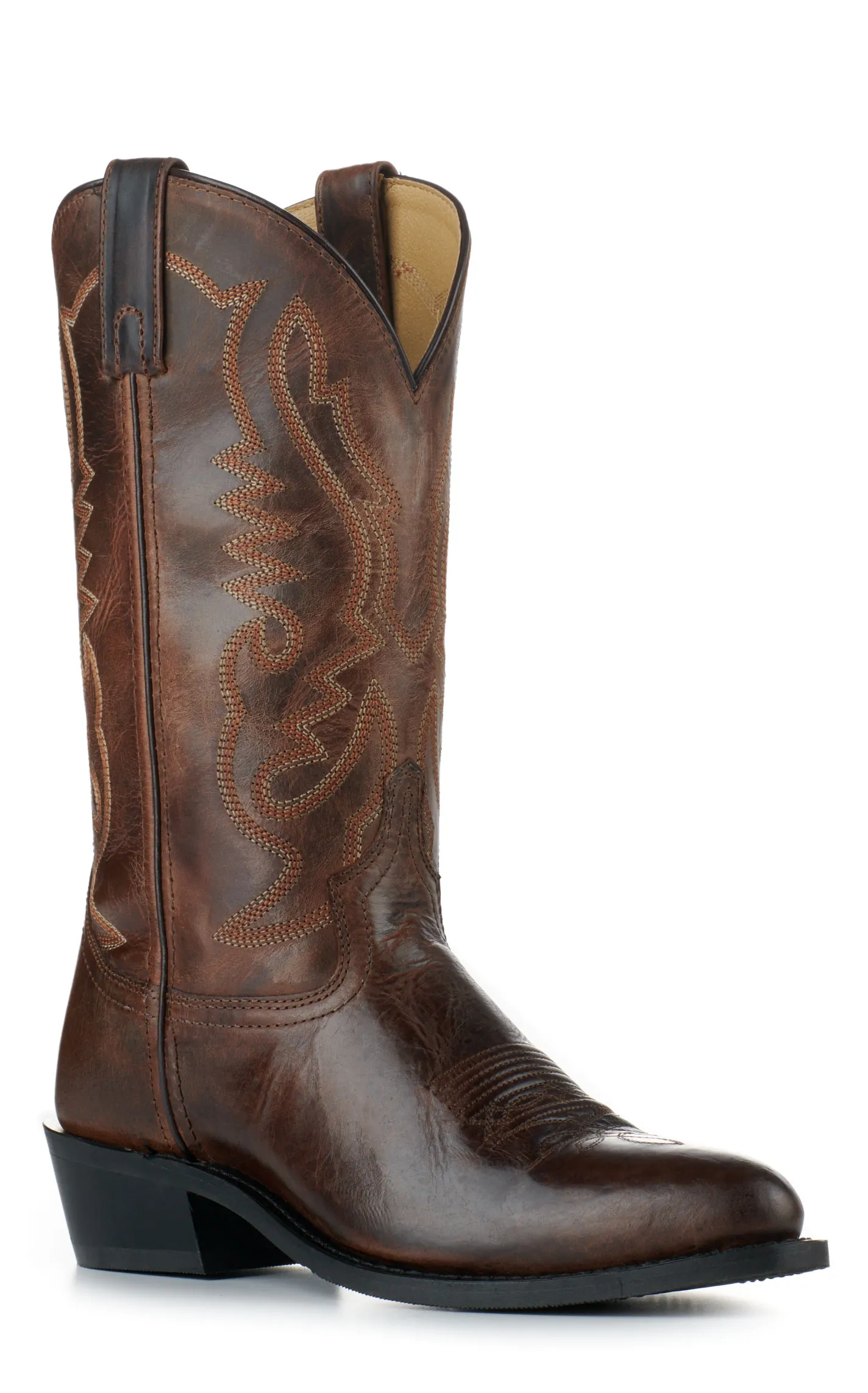 Smoky Mountain Men's Waxy Brown R-Toe Cowboy Boots