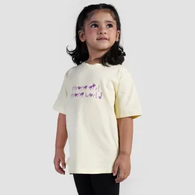 Strong Girl Regular Tee (Light Yellow)