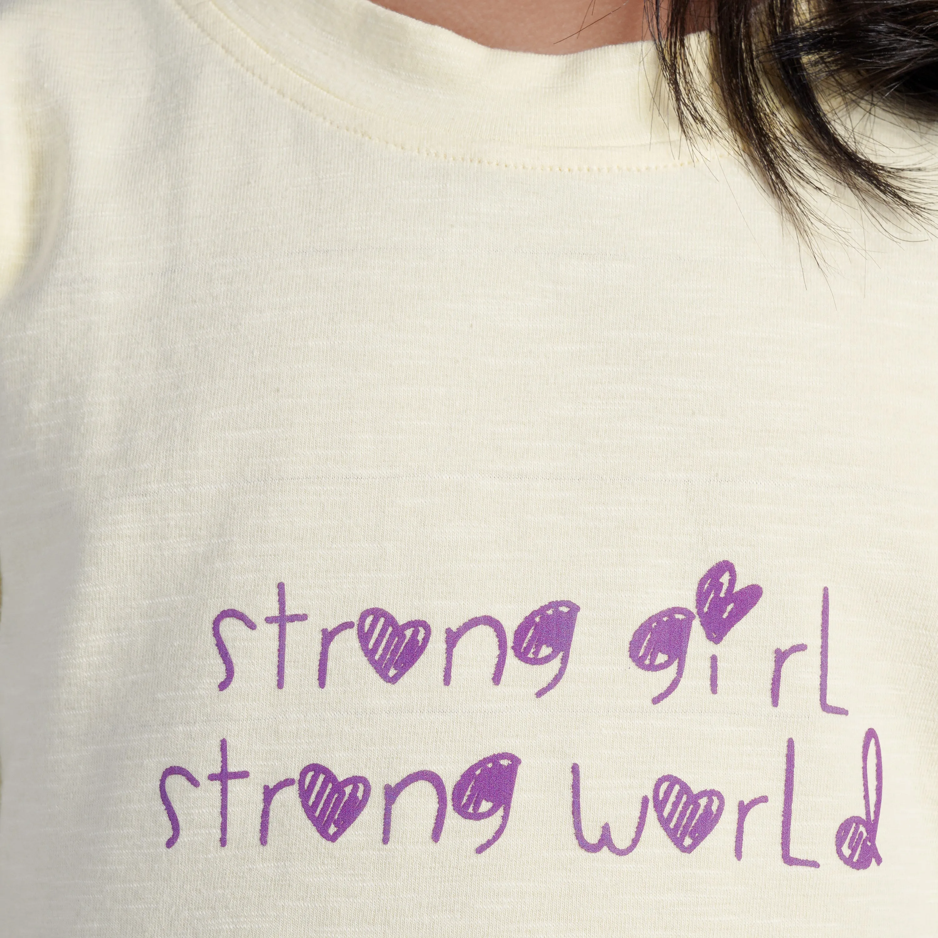 Strong Girl Regular Tee (Light Yellow)