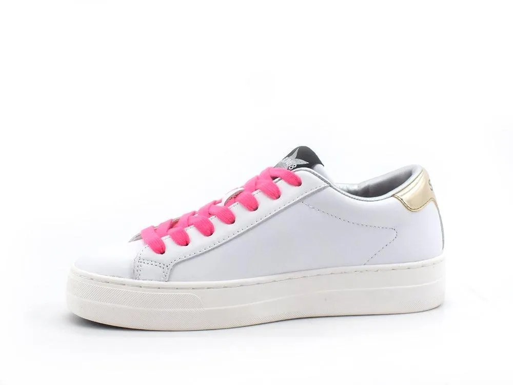 SUN68 Betty Sneaker Running Glitter Bianco Argento Z41237