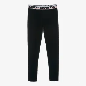 Teen Girls Black Logo Leggings