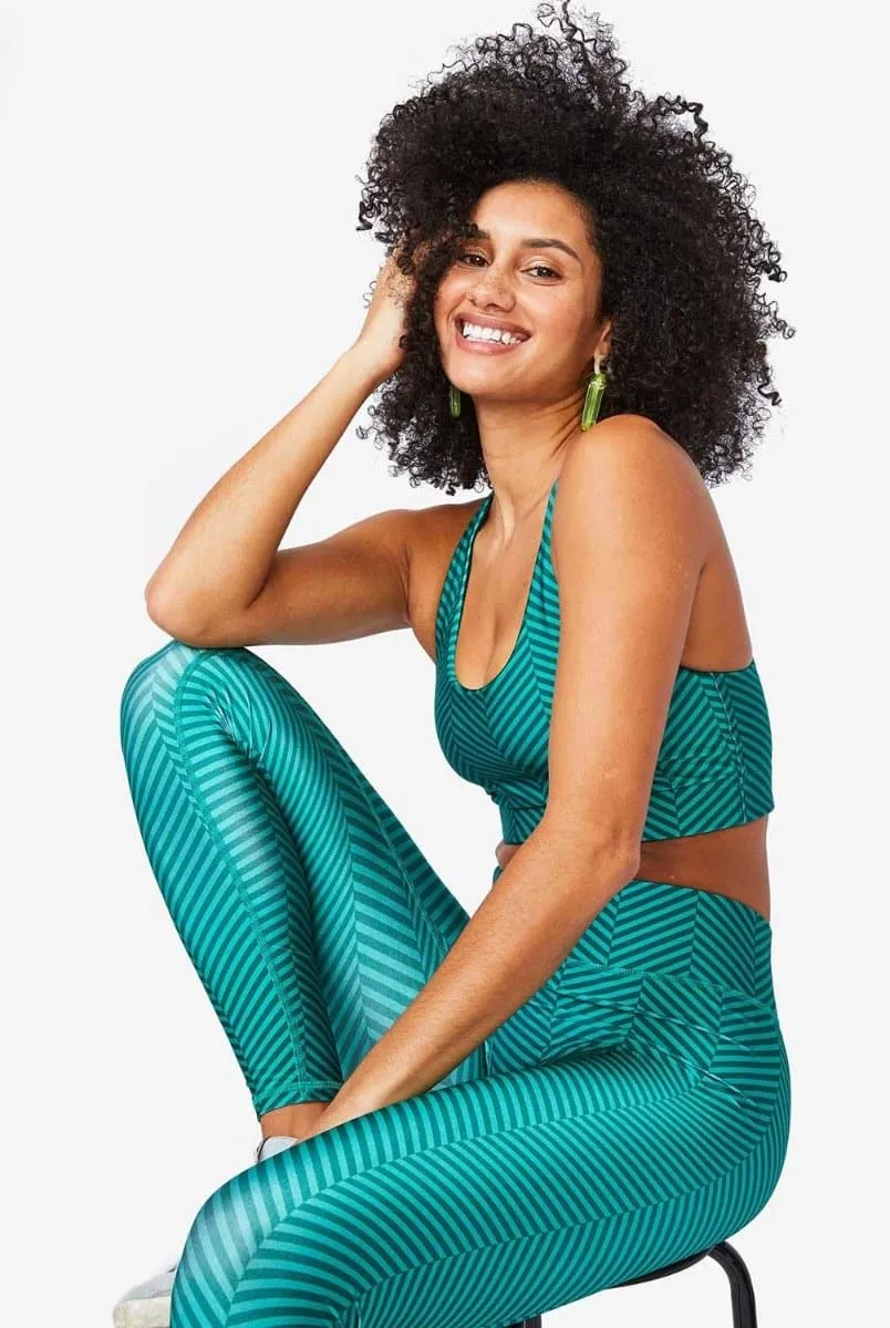 Terez Emerald Chevron Hi-Shine Leggings