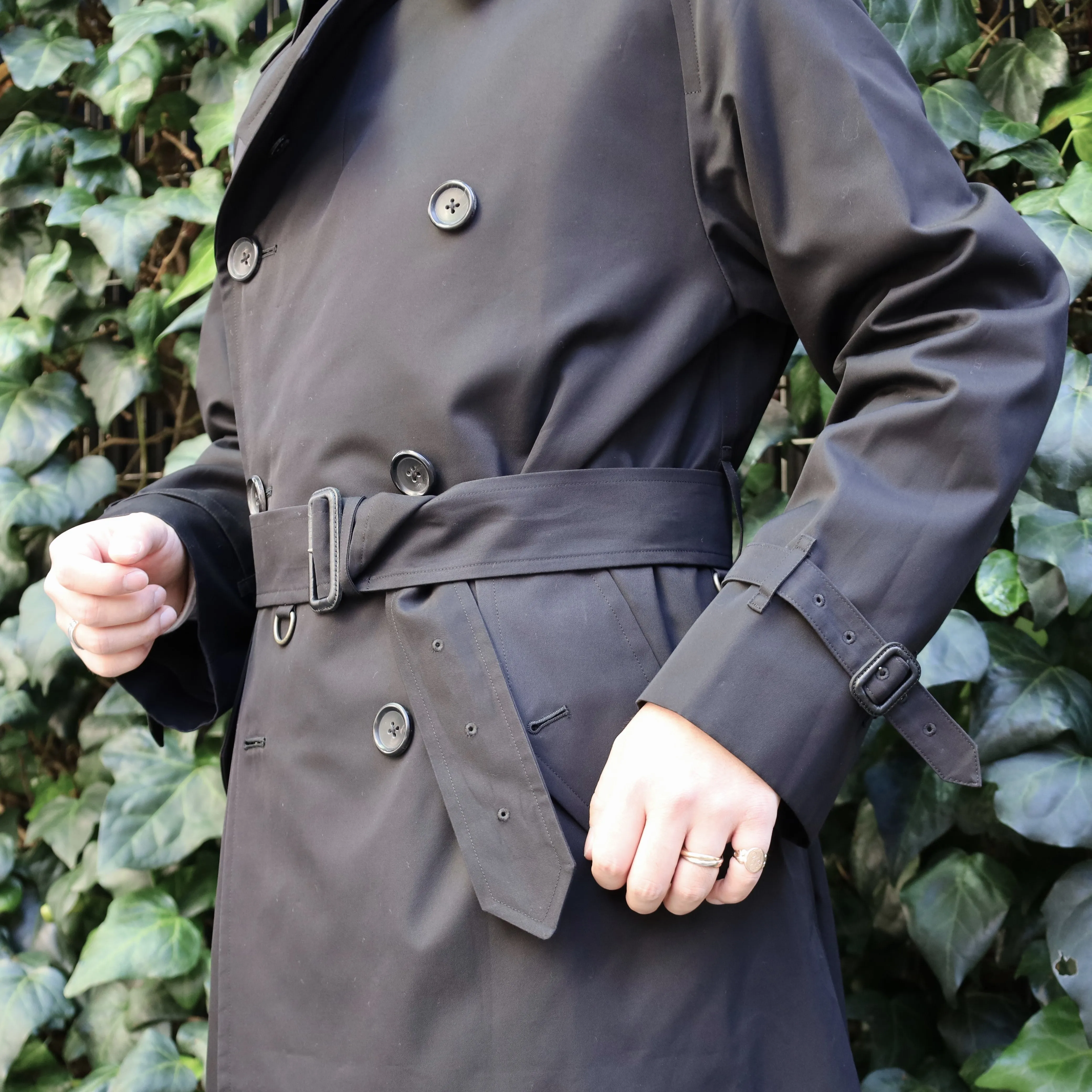 TRENCH COAT GABARDINE BLACK