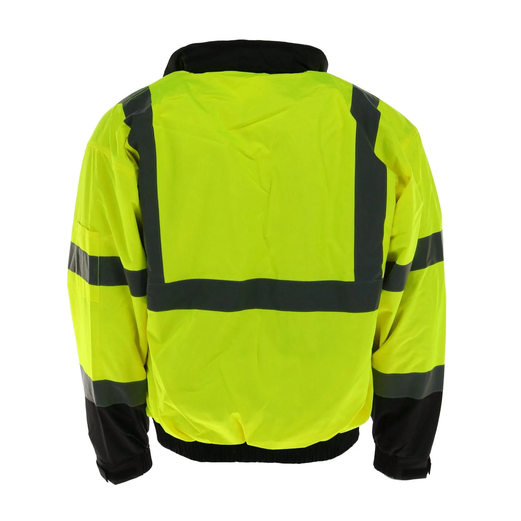 Tuff Grip Men's Fluorescent Bomber Rain Jacket with Removable Fleece Lining