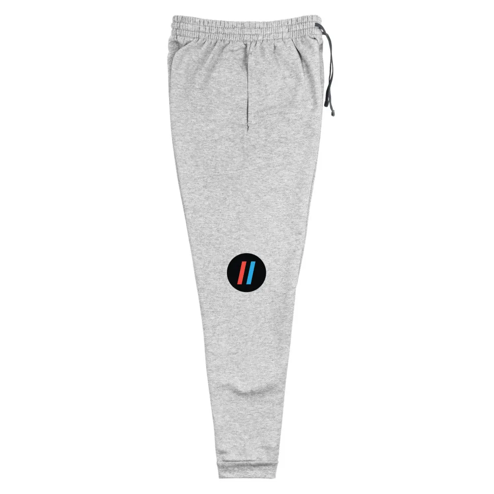 Unisex Joggers, The Adam Carolla Show Logo on Left Leg, ACS Icon on Right Leg